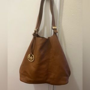 Michael Kors Brown Pebbled Leather Tote